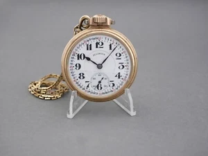 1920 illinois Railroad size 16 pocket watch 21 jewel A Lincoln Bunn grade - Picture 1 of 15