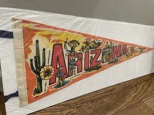 Vintage Arizona Felt Banner Souvenir Travel + - Picture 1 of 5