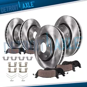 Front & Rear Disc Rotors + Brake Pads for 2008-2010 2011 2012 2013 Nissan Rogue - Picture 1 of 10