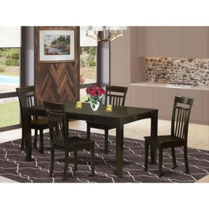 5 Pc Dining room set for 4-Dining Table with Leaf and 4 Dining ... - Picture 1 of 4