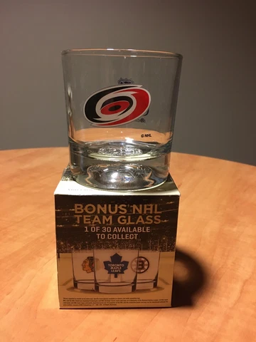 CROWN ROYAL Whiskey NHL Hockey ~Carolina Hurricanes Rock Glass *BRAND NEW w Box* Cover