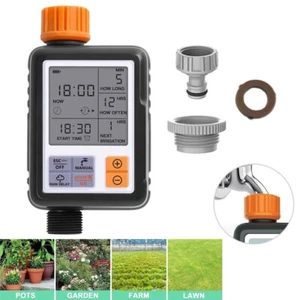Water Timer Automatic Irrigation Watering System Programmable Garden Outdoor - Picture 1 of 14