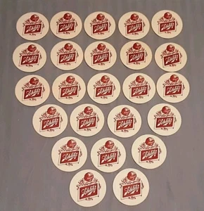 Lot Of 24 NEW 1976 JOS Schlitz Brewing Classic Globe Logo Beer Coasters Rare Set - Picture 1 of 5