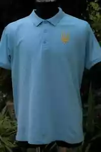 T shirts Zelensky UNISEX short sleeve polo Ukraine Golden Trident Logo ЗСУ - Picture 1 of 9