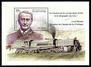 Ivory Coast 1999 - Trains of Africa, Cecil Rhodes - Souvenir Sheet - 1029 - MNH - Picture 1 of 1