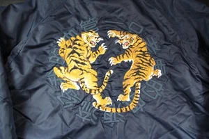 10Deep - Tiger Claw Men's Jacket, Navy XL X-Large Satin Navy Blue embroidered - Picture 1 of 7