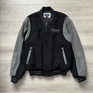Triumph Motorcycles Big Logo Wool Bomber Jacket Biker Size:M - Picture 1 of 10