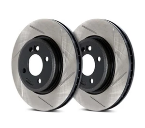 StopTech 126.45035SL + 126.45035SR Sport Slotted Brake Rotors - Rear Set - Picture 1 of 1