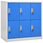 LAPOOH Locker Cabinet  Grey and Blue 90x45x92.5  Steel,Locker F6G6