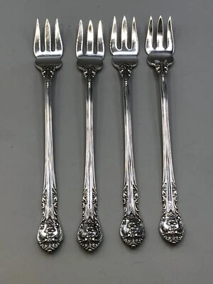 King Edward - Gorham Juego de 4 tenedores de cóctel de mariscos de plata de ley 5,25" Foto 1 de 3