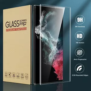 2X Full Cover Tempered Glass Screen Protector for Samsung Galaxy S22 Ultra 5G - Picture 1 of 8