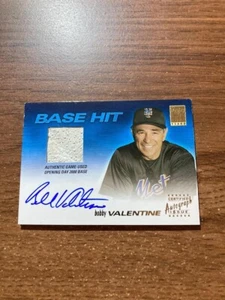 2001 Topps Base Hit Relic Autograph Bobby Valentine #BH16 Mets - Picture 1 of 1