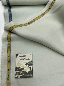 Sage Green French Linen Suiting Fabric Twisted Linen Summertime 3.5m - Picture 1 of 23
