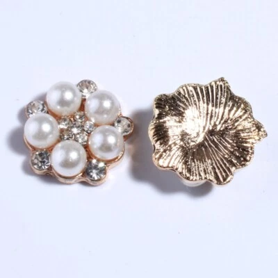 20PCS 16MM Rhinestone Pearl Button For Wedding Invitation Embellishment - Image 1 of 3