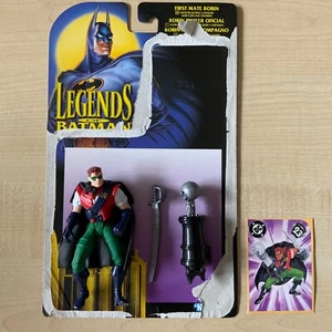 Vintage Legends of Batman Figure First Mate Robin + Card 1995 Kenner COMPLETE - Bild 1 von 7