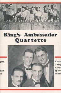 alrededor de 1940 folleto publicitario póster KING'S EMBAJADOR CUARTETO voces campanas - Imagen 1 de 1