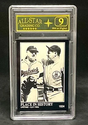 1992 Megacards Babe Ruth Collection #50 Baseball Card(Graded ASG 9) - Image 1 of 2