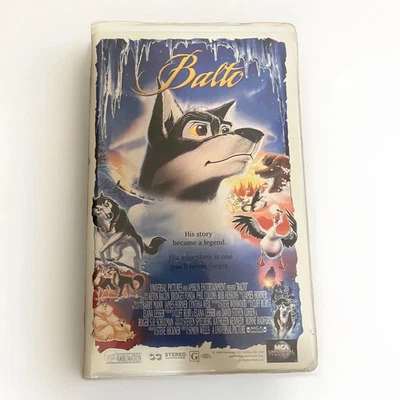 VHS 1999 Clam Shell Balto Universal Studios (The Name Noah Written On Tape) Foto 1 de 4