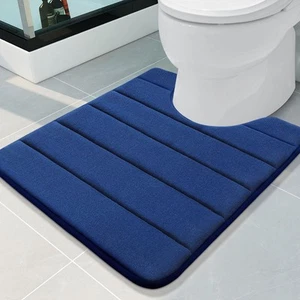 Memory Foam U-Shaped Contour Toilet Rugs, Non Slip Absorbent, Thick Soft Wash... - Picture 1 of 8