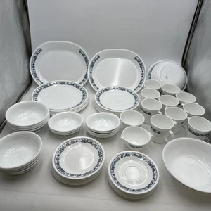 68pc Corelle Old Town Blue Onion 8 Complete Place Settings Platters Bowls + MORE - Picture 1 of 24