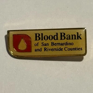 Blood Bank Of San Bernardino And Riverside Counties Lapel Pin VTG - Picture 1 of 3