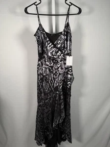 Neu mit Etikett 1 State Damen Maxikleid schwarz silber Blumendruck neu mit Etikett Größe XS - Bild 1 von 4