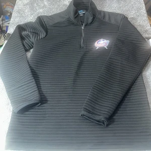 Columbus Azul Chaquetas Para Hombre LG 1/4 Cremallera Pullover Tri-montaña Negro - Imagen 1 de 8