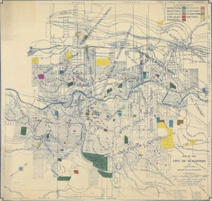 1936 Scranton Pennsylvania Coal Mine Map - Picture 1 of 3