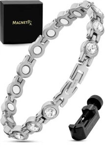 MagnetRX® Damen Magnetfeldtherapie Armband Schmerzlinderung Kristallarmbänder - Bild 1 von 9