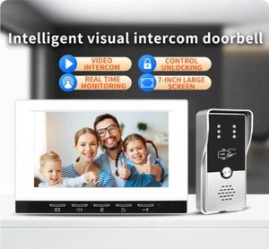 7" Monitor Villa Apartment Multi Room Unlock Visual Doorbell Intercom System - Picture 1 of 17