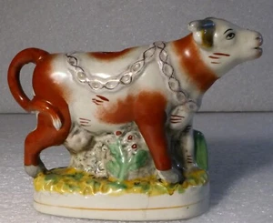 VINTAGE STRAFFORDSHIRE - STIL PORZELLAN SAHNEKÄNNCHEN KUH FIGUR - Bild 1 von 8