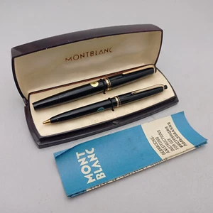 MONTBLANC 24 FOUNTAIN PEN 14K EF NIB / MB 26 PENCIL VINTAGE SET IN ORG CASE RARE - Picture 1 of 19