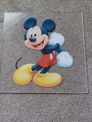 Disney Mickey Mouse printed on clear perspex square window pane - Image 1 of 4