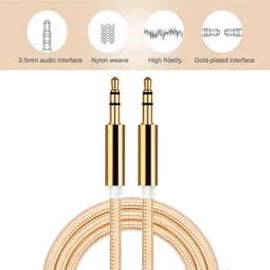 AUX Cable 3.5mm Stereo Audio Extension Male to Male Auxiliary for Car Phone Cord - Picture 1 of 11