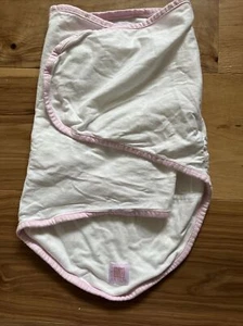 Red Castle French Newborn Nb Swaddle White Pink Vintage - Picture 1 of 5