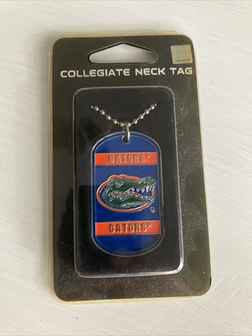 Collegiate Engravable Neck Tag Florida Gators "Dog Tag Necklace" NEW in Package Cover