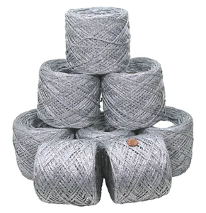 Wollpaket 1000g (1kg) Bändchengarn Glitzergarn Häkelgarn Silbergarn Nr.9 - Bild 1 von 3