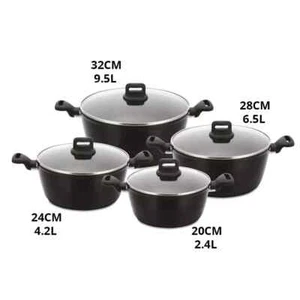 Zoya Stockpot Set 4pc Black - Picture 1 of 3
