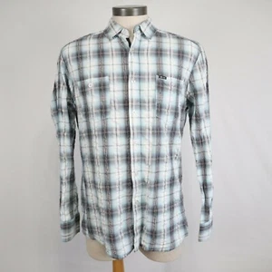Sovereign Code Shirt Mens Large Outdoor Casual Pocket Button Plaid Long Sleeve - Picture 1 of 8