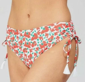 V By Very Bikini Bottom - Red Print Women Size 24 UK - Picture 1 of 2