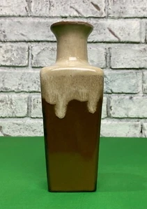 Decorative Brown Drip Glaze 7in Ceramic Art Pottery Bottle Neck Flower Vase - Picture 1 of 10