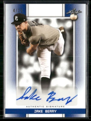 Jake Berry 2019 Leaf Perfect Game Blue Auto 4/15 - Image 1 of 2