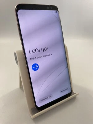 Samsung Galaxy S8 Pink Unlocked 64GB 5.8" 12MP 4GB Android Smartphone Cracked - Image 1 of 4