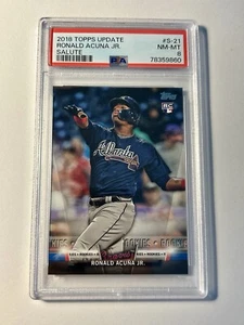 Ronald Acuna Jr 2018 Topps Update Salute Rookie Card RC #S-21 PSA 8 NM-MT - Picture 1 of 2