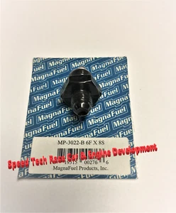 MagnaFuel MP-3022-Blk -6 AN x 8 AN Straight O-Ring Adapter Black @ Speed Tech - Picture 1 of 1