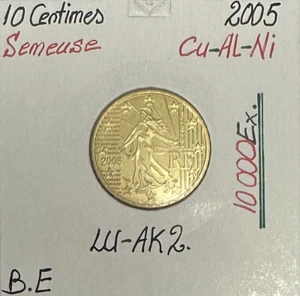 10 CENTIMES D'EURO - SEMEUSE (10 000 Ex) FRANCE 2005 // Qualité : BELLE EPREUVE - Picture 1 of 1