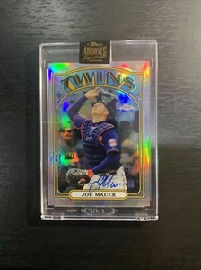 2021 Topps Archives Signature Series HoF Joe Mauer Chrome on card Auto 1/1 Twins - Bild 1 von 5