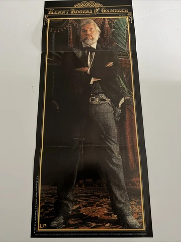 Kenny Rogers.  The Gambler Fold-out Insert Poster. 1978 VGC! M1048 Cover