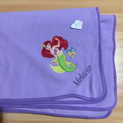 Disney Sirenita Niños Manta Melanie Púrpura Ariel Princesa 60" X 50" Foto 1 de 4