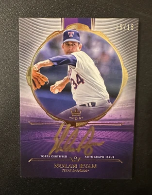 2023 Topps Five Star Nolan Ryan Baseball Royalty On Card Auto /15 Rangers #BR-NR - Image 1 of 2